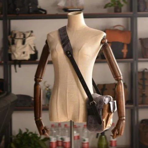 Woosir Vintage Wax Canvas Travel Camera Messenger Bag