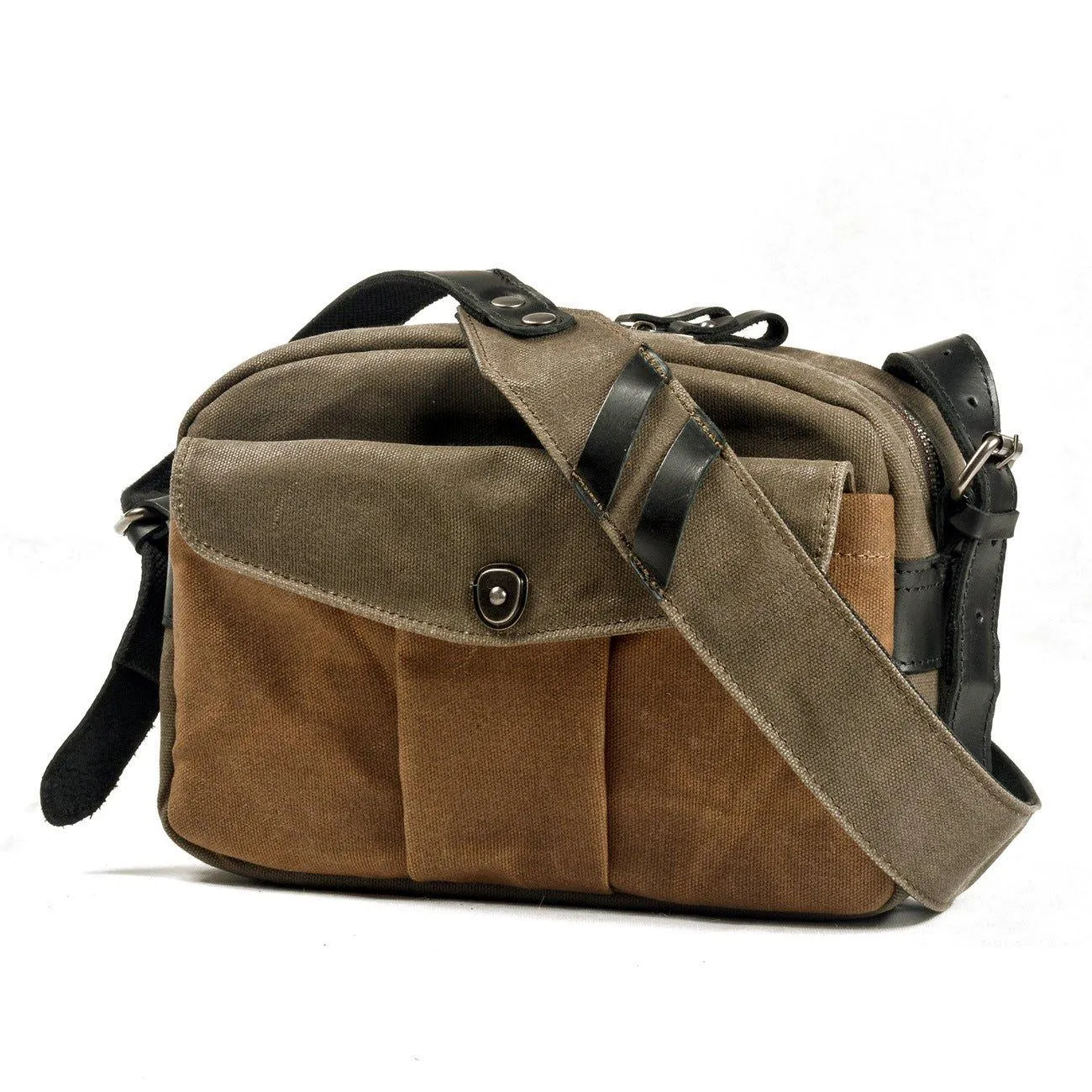 Woosir Vintage Wax Canvas Travel Camera Messenger Bag