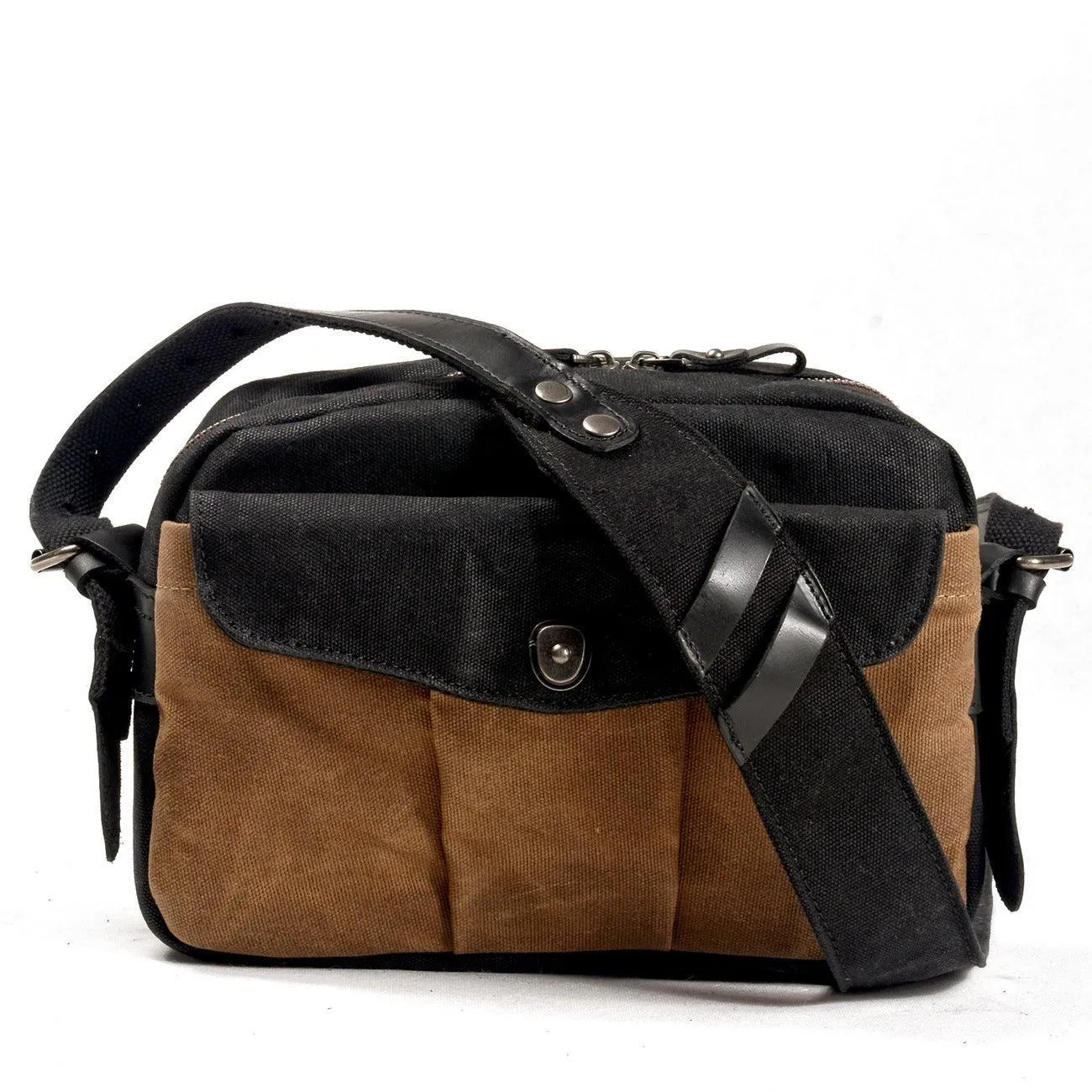 Woosir Vintage Wax Canvas Travel Camera Messenger Bag