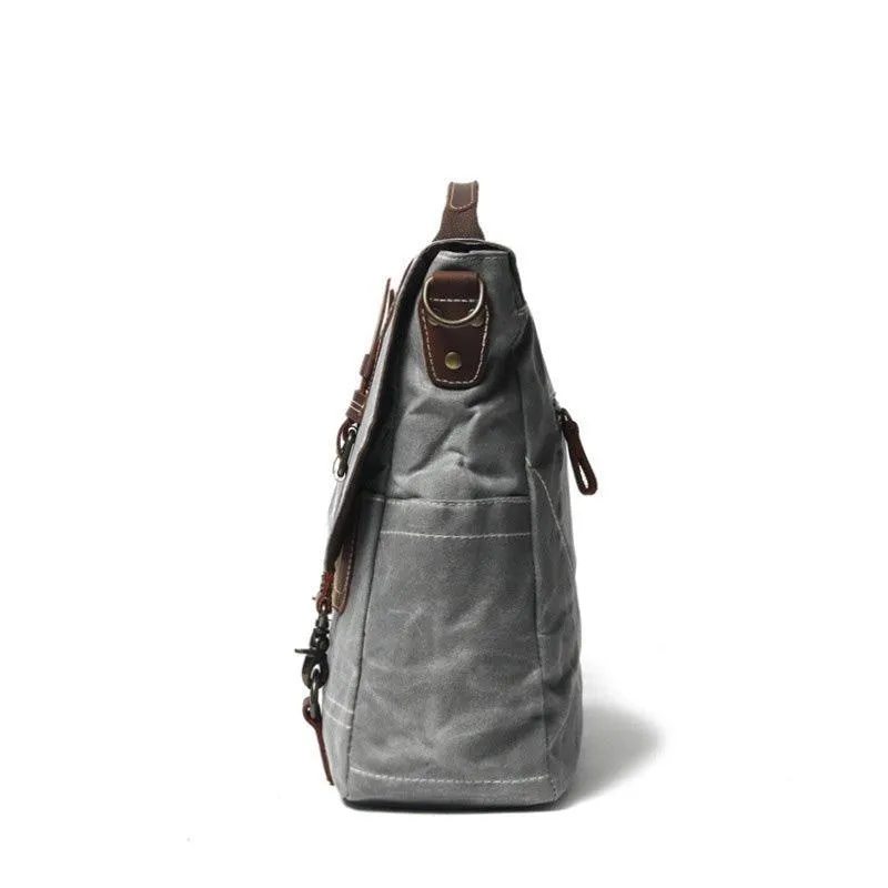 Woosir Waxed Canvas Computer Bags for Men