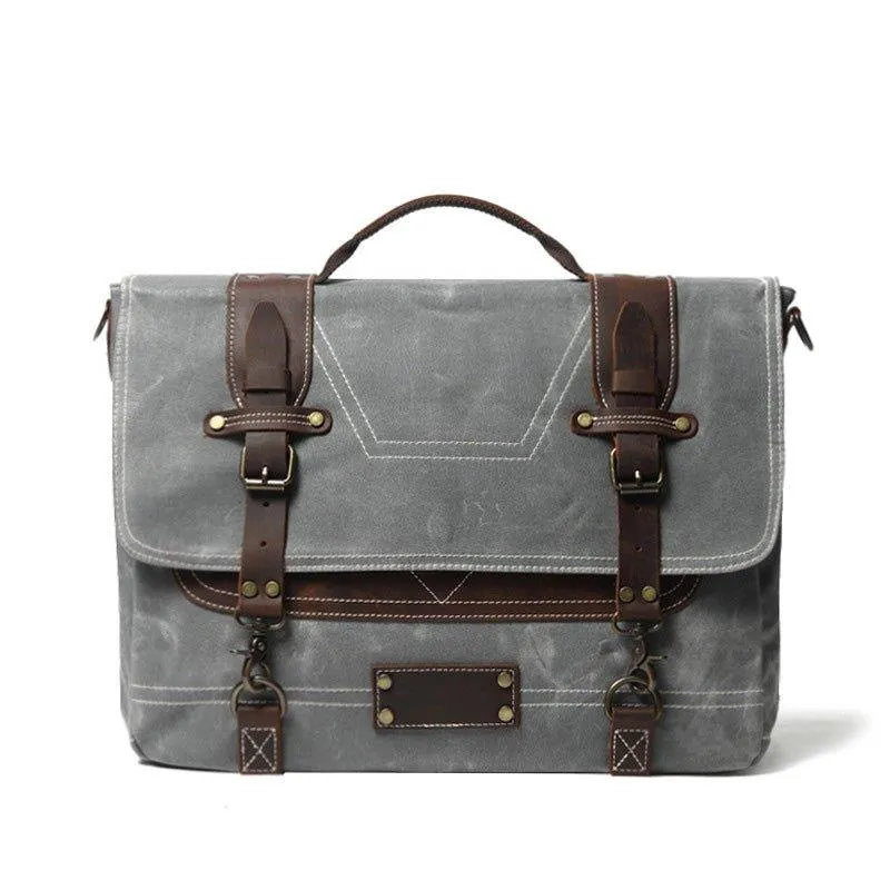 Woosir Waxed Canvas Computer Bags for Men