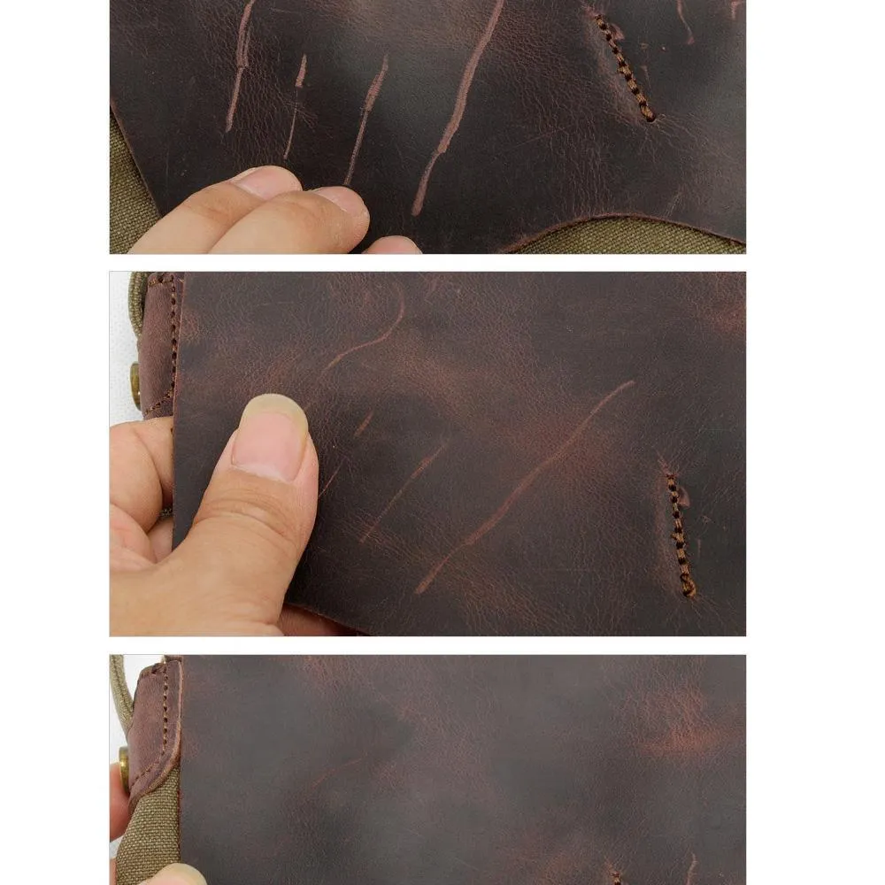 Woosir Waxed Canvas Computer Bags for Men