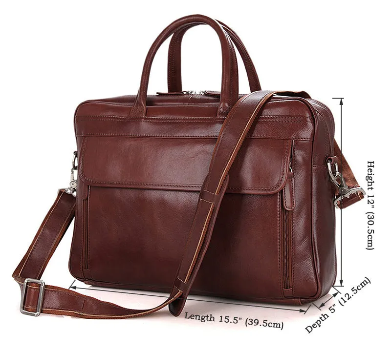 YAAGLE Genuine Leather Business Handbag Briefcase for Men YG7333