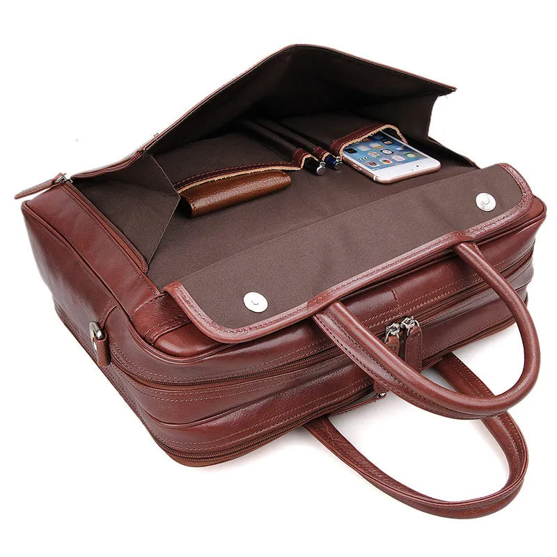YAAGLE Genuine Leather Business Handbag Briefcase for Men YG7333