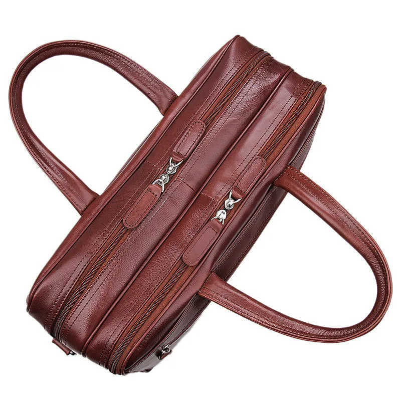 YAAGLE Genuine Leather Business Handbag Briefcase for Men YG7333