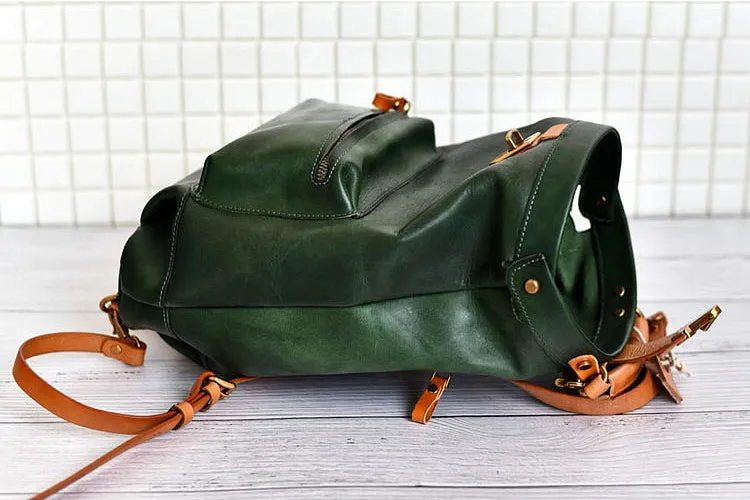 YAAGLE Lady Girls' Personalized Real Leather Sling Backpack YG00306