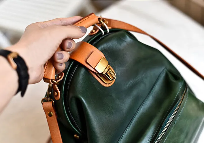 YAAGLE Lady Girls' Personalized Real Leather Sling Backpack YG00306