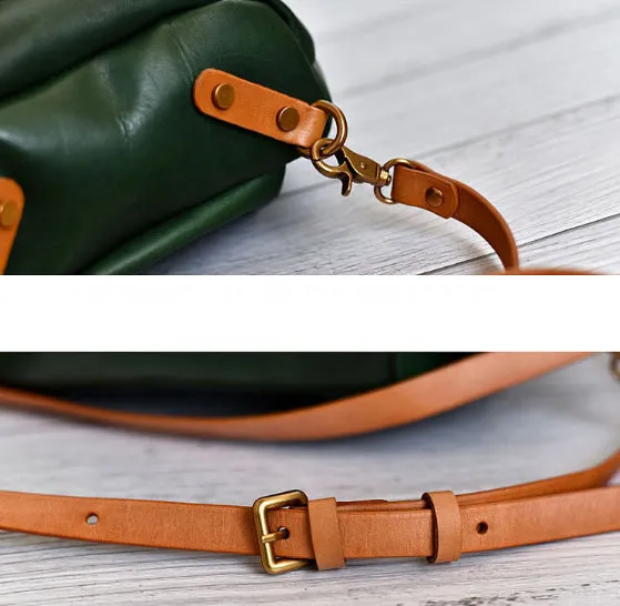 YAAGLE Lady Girls' Personalized Real Leather Sling Backpack YG00306