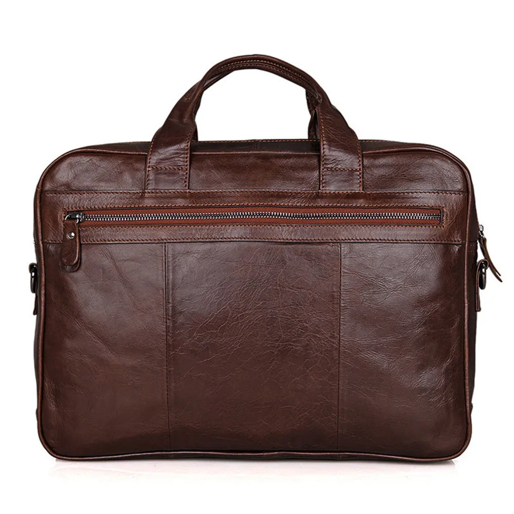YAAGLE Men's Genuine Leather Business Travel Handbag YG7005Q
