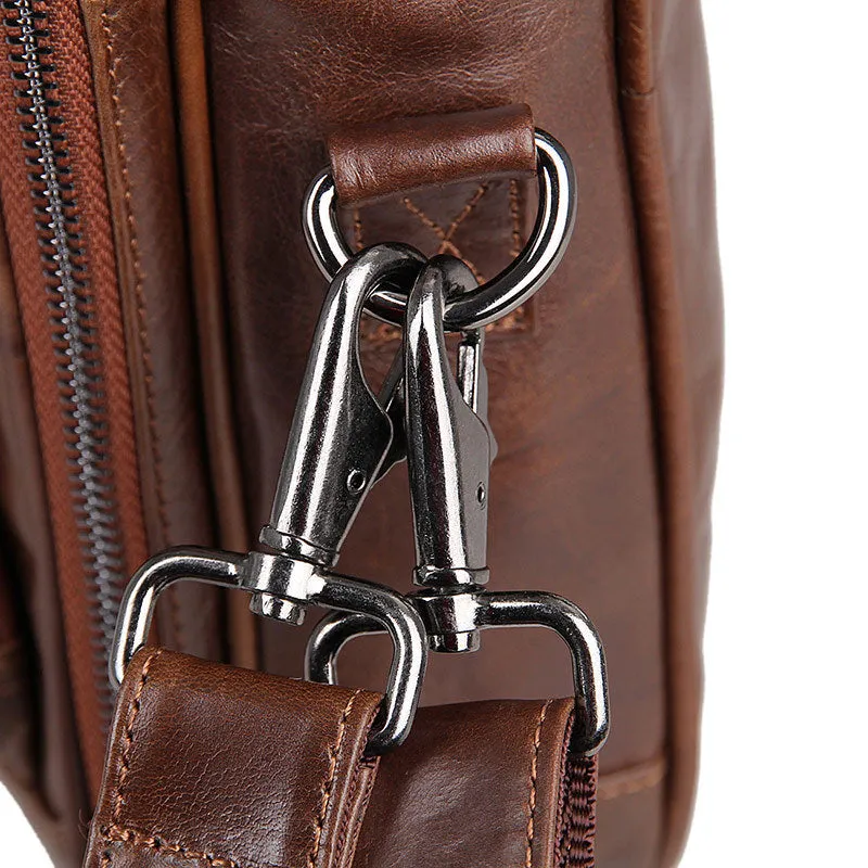 YAAGLE Men's Genuine Leather Business Travel Handbag YG7005Q