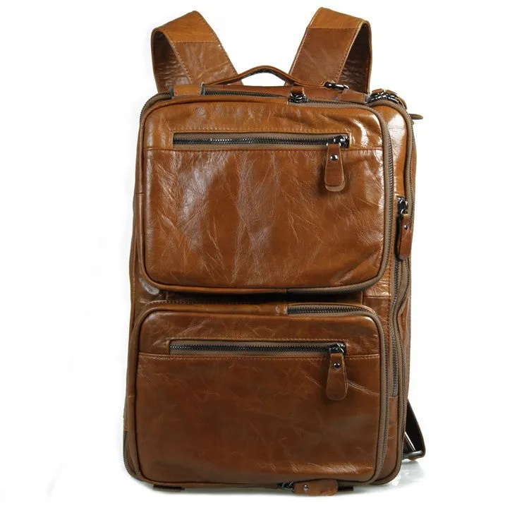 YAAGLE Multi-functional Real Leather Hand Briefcase Business Backpack YG7014