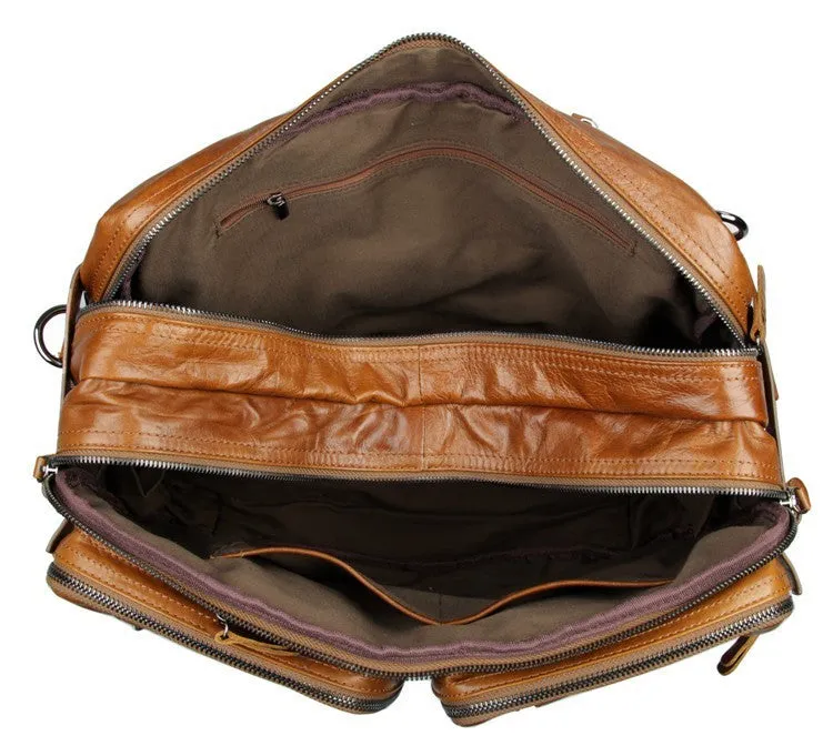 YAAGLE Multi-functional Real Leather Hand Briefcase Business Backpack YG7014
