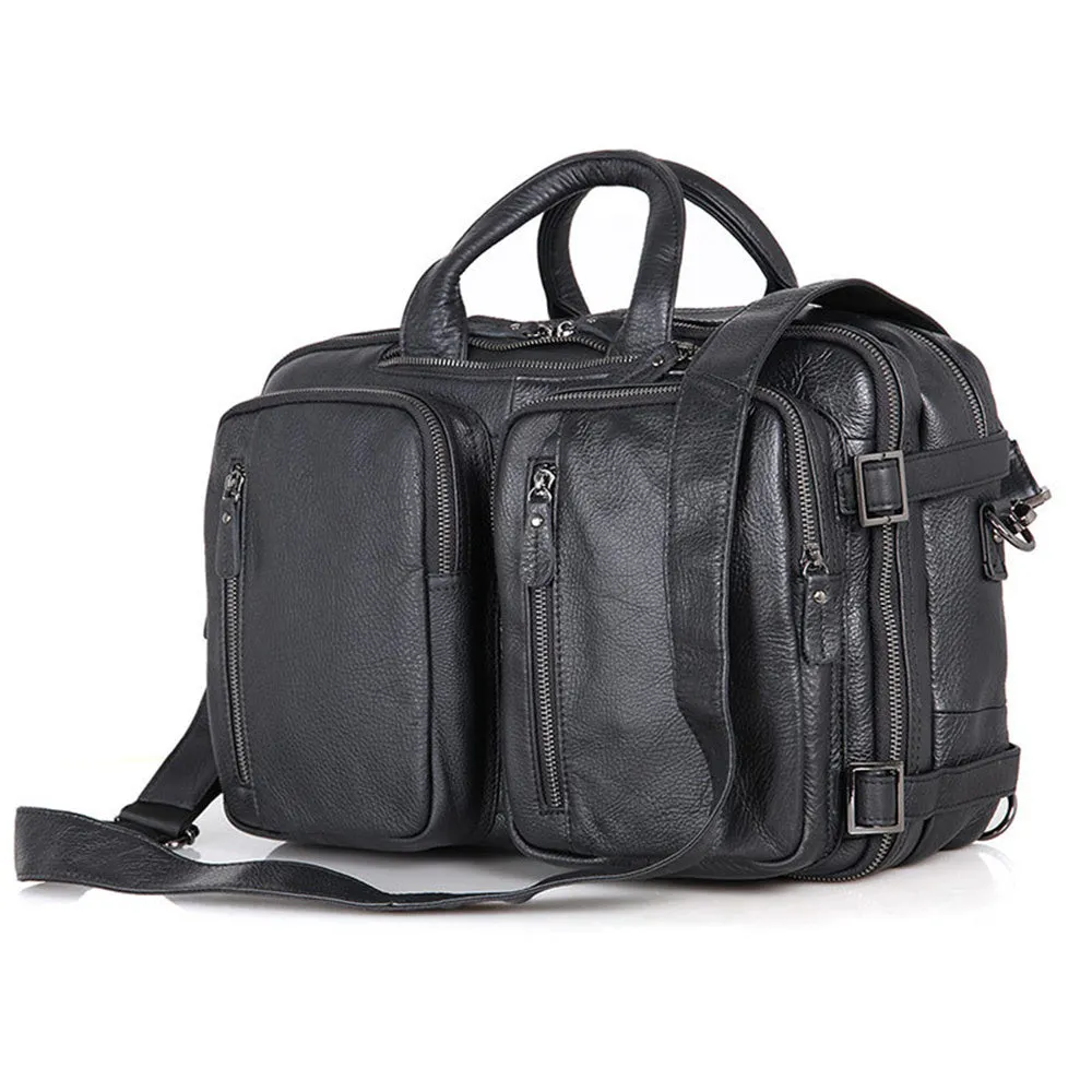 YAAGLE Multi-functional Real Leather Hand Briefcase Business Backpack YG7014