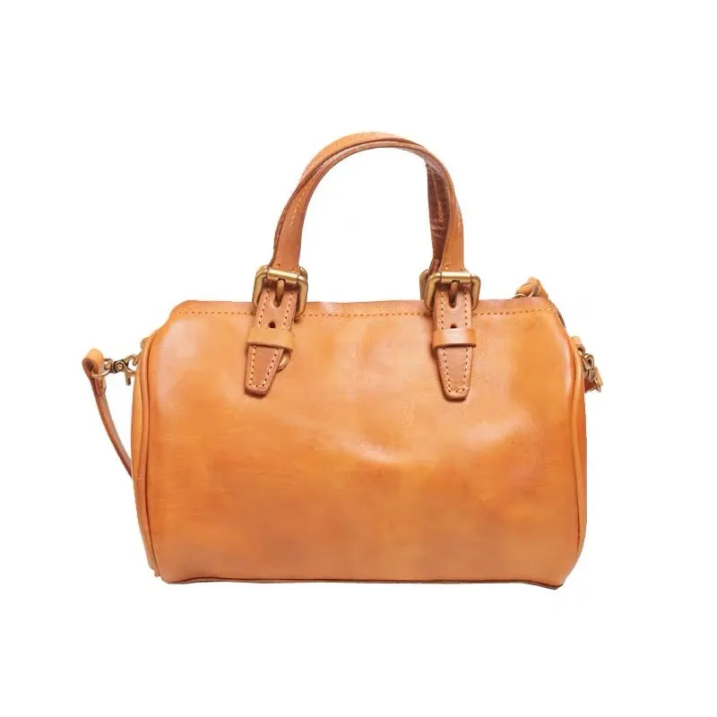 YAAGLE Women Tanned Leather Boston luggage Tote bag YG8815