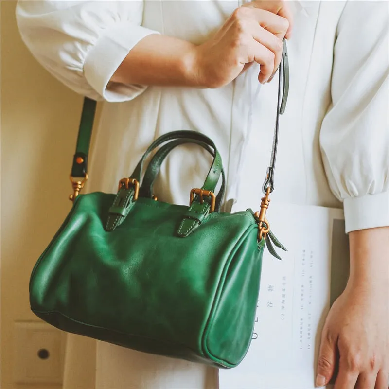 YAAGLE Women Tanned Leather Boston luggage Tote bag YG8815