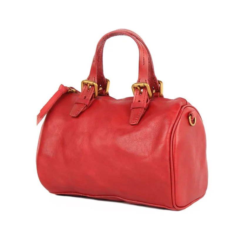 YAAGLE Women Tanned Leather Boston luggage Tote bag YG8815