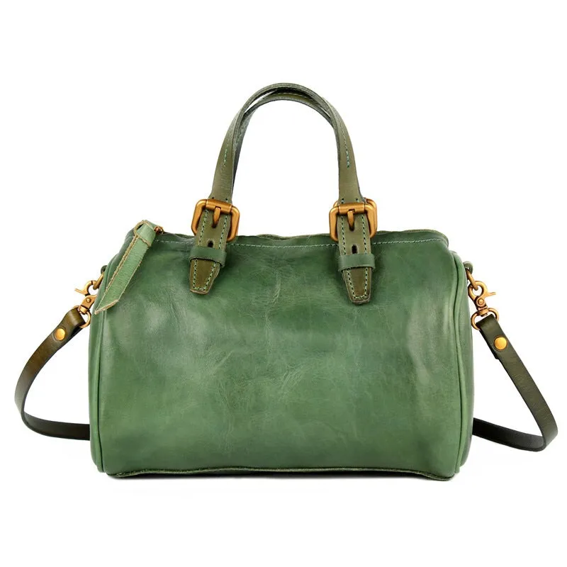 YAAGLE Women Tanned Leather Boston luggage Tote bag YG8815