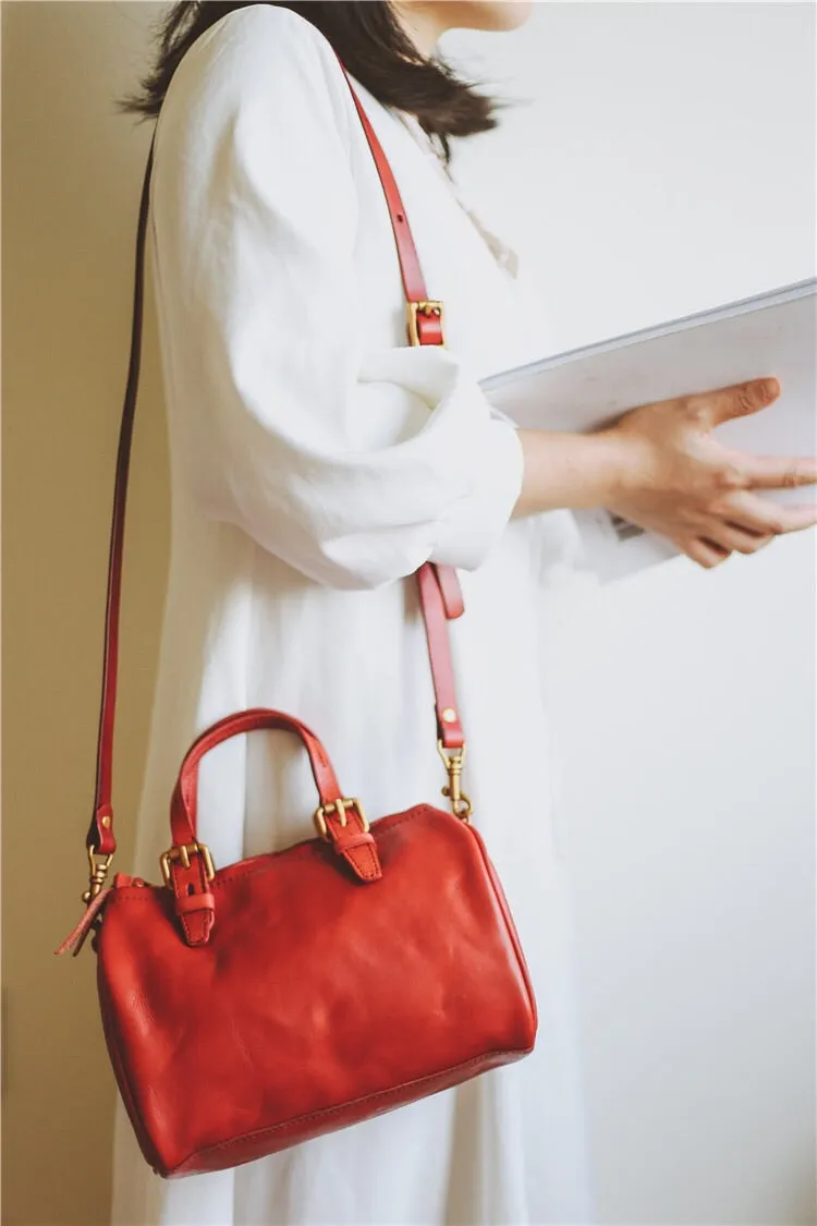 YAAGLE Women Tanned Leather Boston luggage Tote bag YG8815