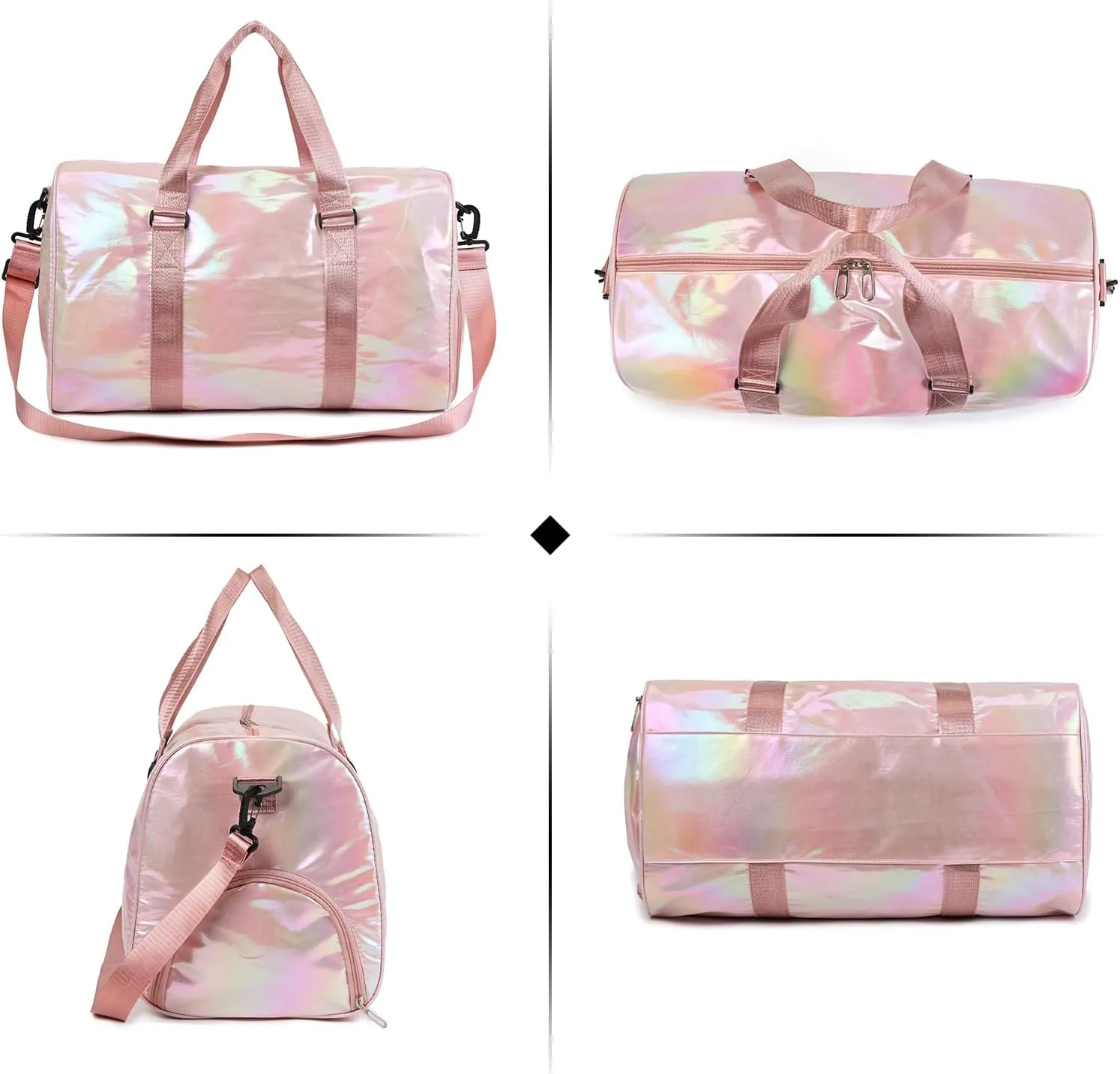 Yaopeing Gym Bag Sports Duffle Bag with Wet Pocket,Sports Workout Duffle Backpack with Shoe Compartment, Pink