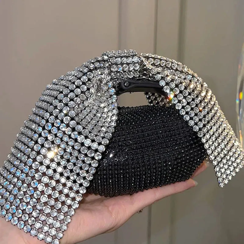 Yasmine Rhinestones Bow Evening Clutch