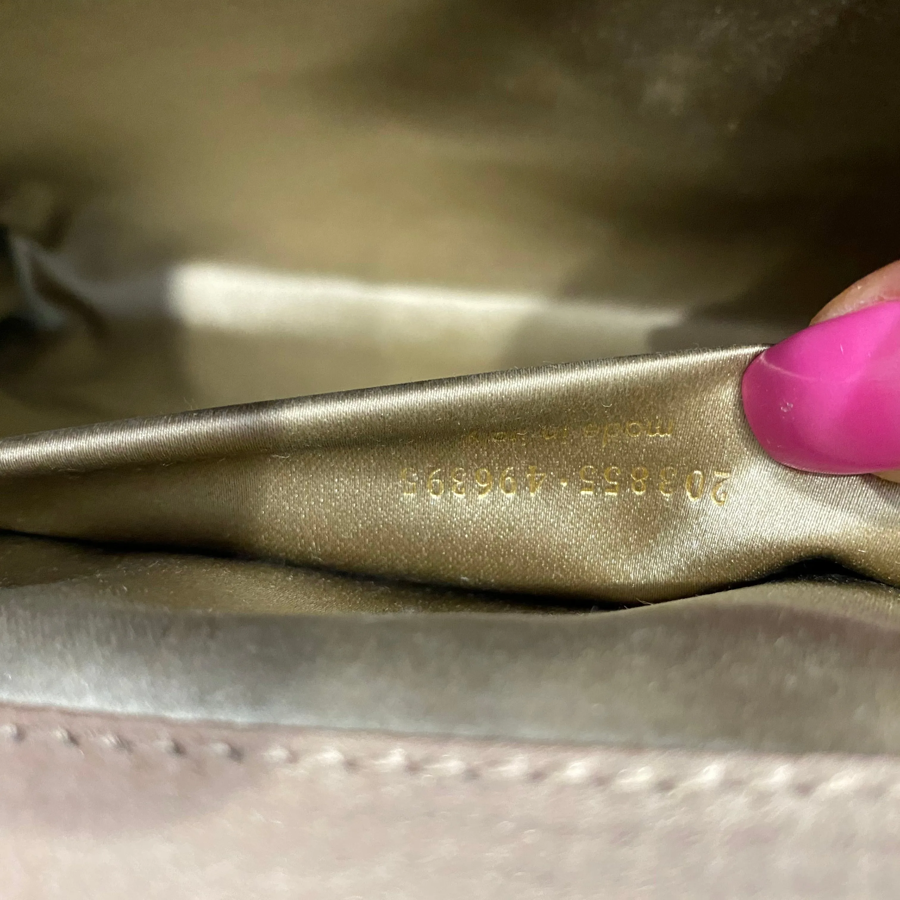 YSL Metallic Champagne Belle de Jour Clutch