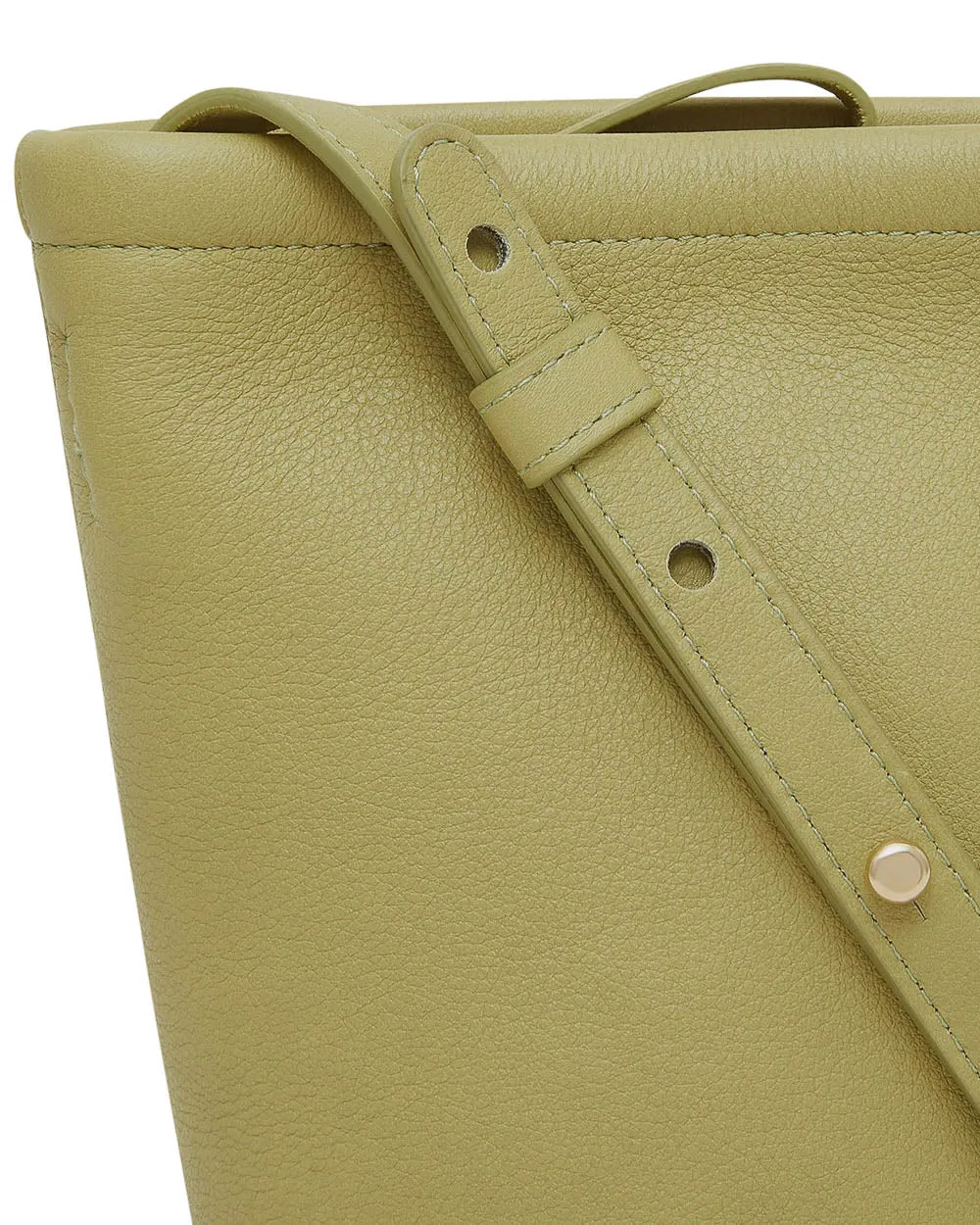 Zip Bucket Bag in Lime